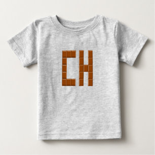 Gray jersey T-shirt Babies CHOCOLAT SWITZERLAND