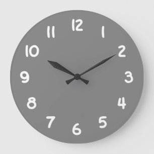 Gray Large Clock