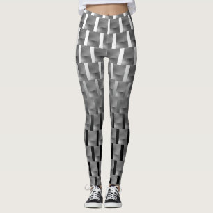 Gray legging, rectangles, black and white frames leggings
