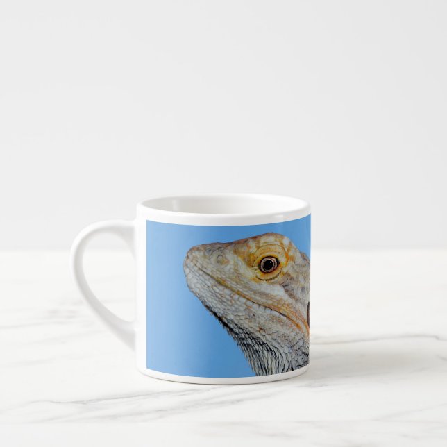 Gray Lizard and half moon Espresso Cup (Left)