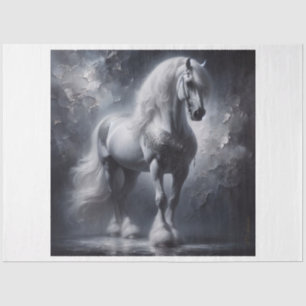 Gray Majestic Horse Decoupage Tissue Paper