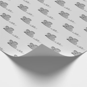 gray mice on light gray wrapping paper
