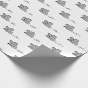 gray mice on white wrapping paper