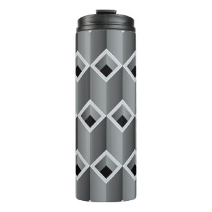 Gray pipes on top of each other - seamless backgro thermal tumbler