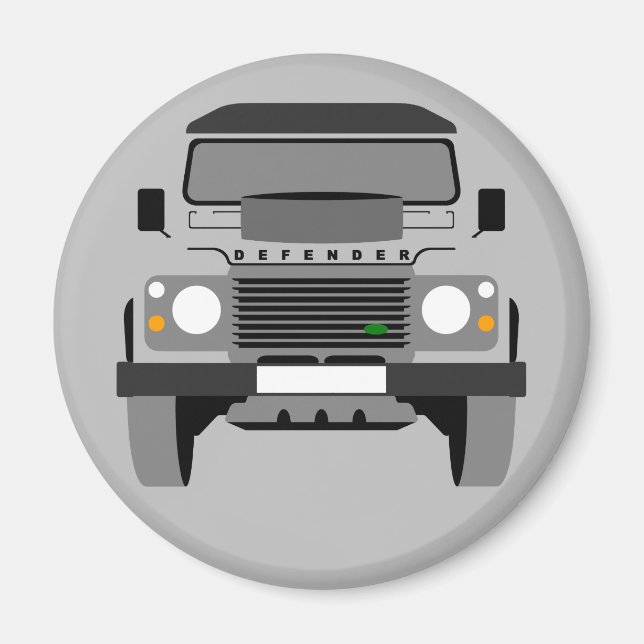Gray Pop art Classic Land Rover Magnet (Front)