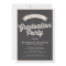 GRAY RETRO TYPOGRAPHY GRADUATION PARTY INVITATION