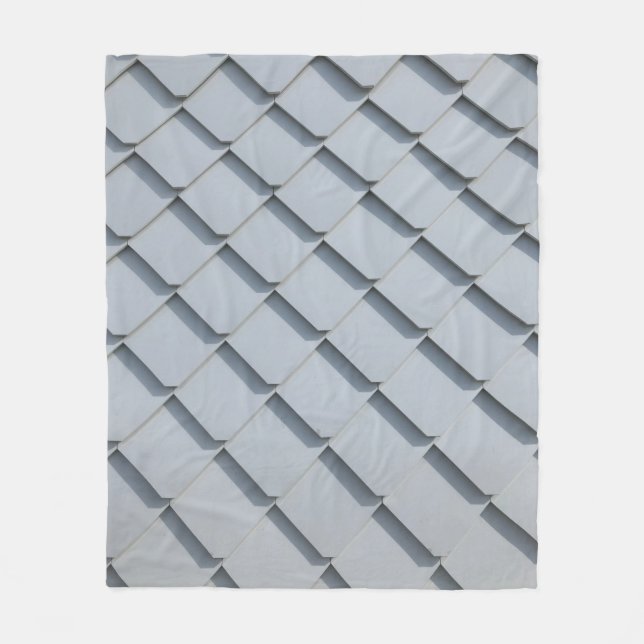 Gray roof shingles fleece blanket (Front)
