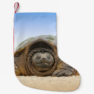 GRAY SAND TURTLE SMALL CHRISTMAS STOCKING