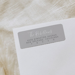 Gray Script Name Return Address Labels