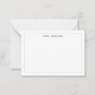 Gray Simple Modern Professional Thin Border Card