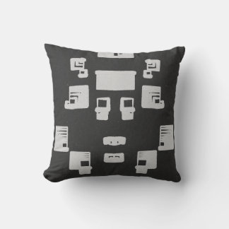 Gray Squares on Black Cushion