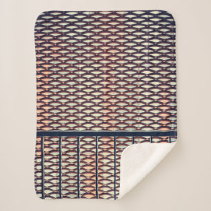 Gray steel fence sherpa blanket