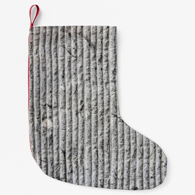 Gray stone wall texture. Texture of stone wall wit Small Christmas Stocking (Front)