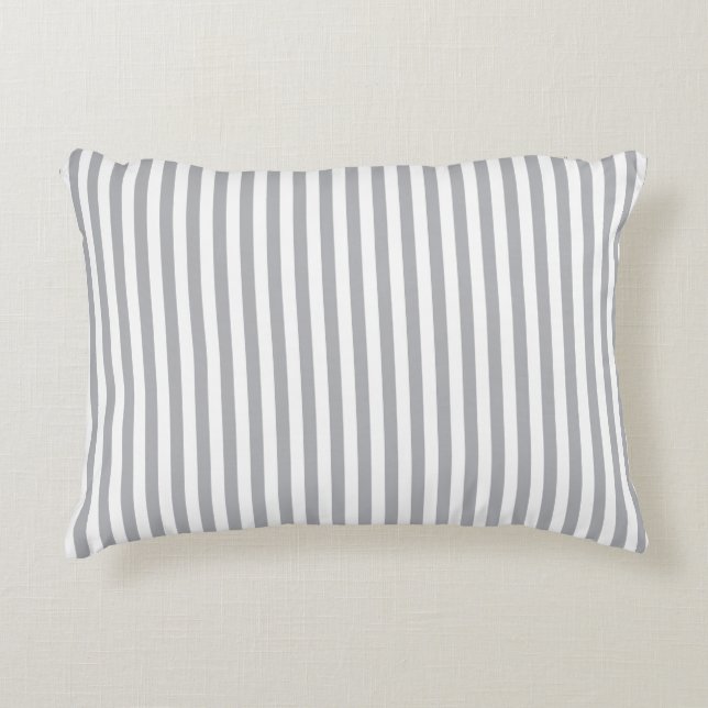 Gray Stripe Decorative Cushion (Front)