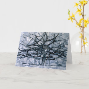 Gray Tree - Piet Mondrian - Modern Art  Card