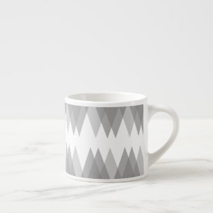 Gray triangles espresso cup