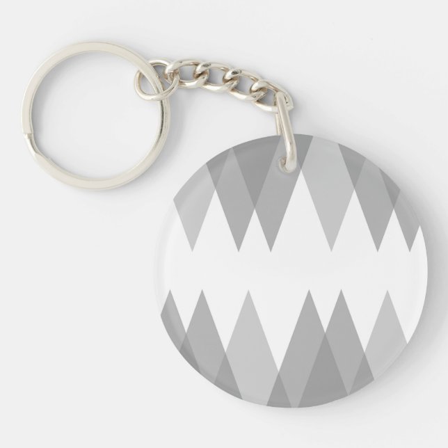 Gray triangles key ring (Front)