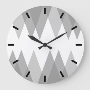 Gray triangles large clock