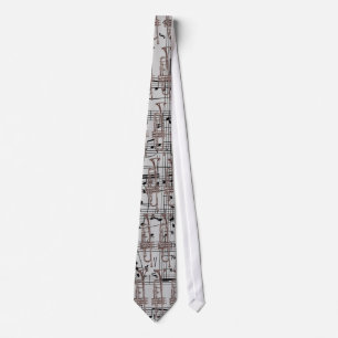 Gray Trumpet & Music Notes Tie