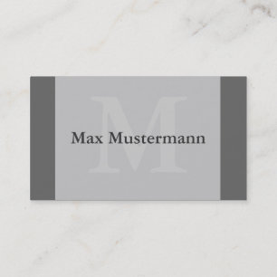 Gray watermarked business card