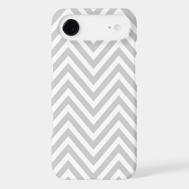 GRAY WHITE CHEVRON PATTERN Case-Mate iPhone CASE (Back)
