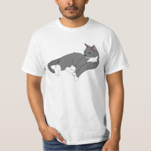 Gray & White Tuxedo Cat T-Shirt