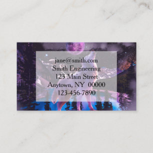 Gray wolf howling in forest business card