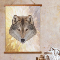Gray Wolf Modern Abstract Polygonal Art Animal