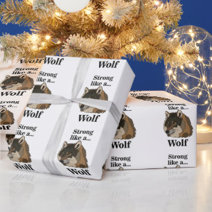 Gray Wolf Wrapping Paper