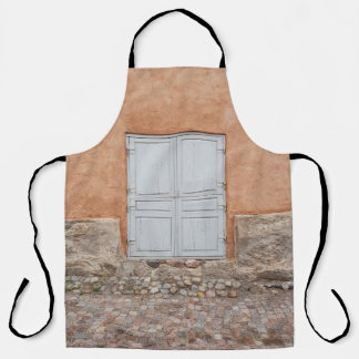 GRAY WOODEN DOOR APRON
