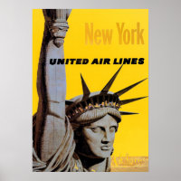 Gray Yellow New York City Travel Poster