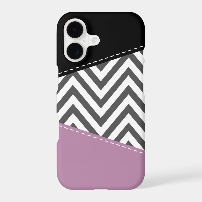 Gray Zigzag, Gray Chevron, Zigzag Pattern, Purple (Back)
