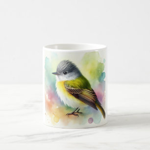 Grayheaded TodyFlycatcher 030924AREF128 - Watercol Coffee Mug