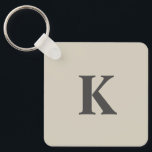 Grayish personalised key ring<br><div class="desc">A stylish keychain featuring your initial on both sides of the keychain with grey colours.
Custom it now to add your initial.</div>