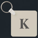 Grayish personalised key ring<br><div class="desc">A stylish keychain featuring your initial on both sides of the keychain with grey colours.
Custom it now to add your initial.</div>