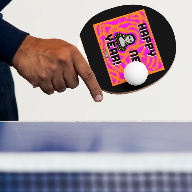Grays New Year Wishes Ping Pong Paddle (Insitu)