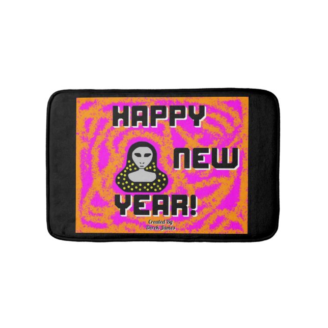 Grays New Year Wishes Small Bath Mat (Front)