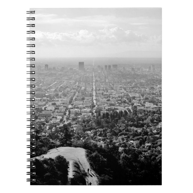 GRAYSCALE AERIAL PHOTO OF CITY NOTEBOOK (Front)