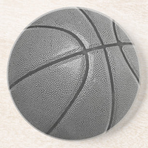 Grayscale Basketball Coaster