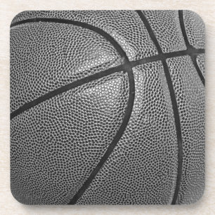 Grayscale Basketball Coaster