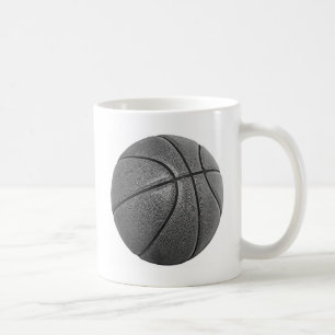 Grayscale Basketball Coffee Mug