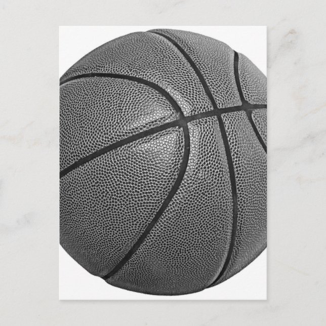 Grayscale Basketball Postcard (Front)