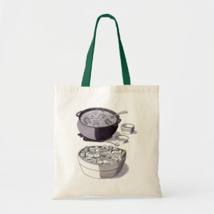 Grayscale Drawing of Many Faces in a Large Bowl of Tote Bag