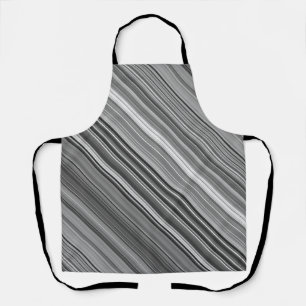 Grayscale Grey Stripe Apron