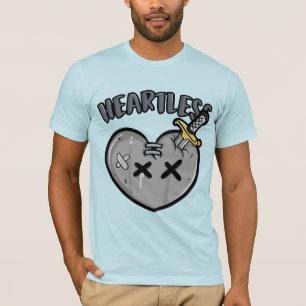 Grayscale Heart & Sword Poster Punk Rock Aesthetic T-Shirt