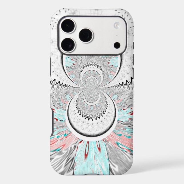 Grayscale Kaleidoscope Art Print (Back)
