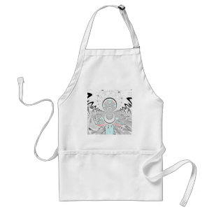 Grayscale Kaleidoscope Art Print Standard Apron
