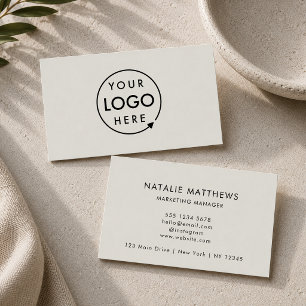 Grayscale Logo   Minimalist Professional Modern Business Card