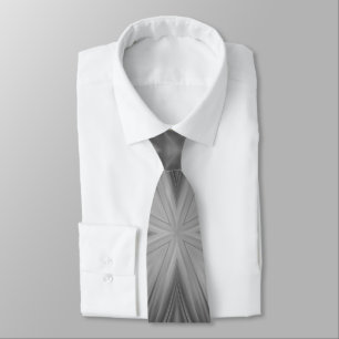 Grayscale Monochrome Cloudy Gray Abstract Pattern Tie