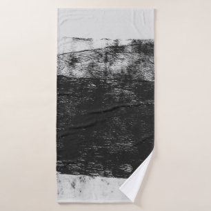 Grayscale photo of body of water bath towel